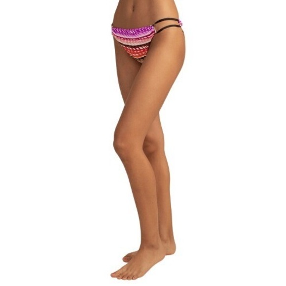 Trina Turk Prismatic Multicolored Side String‎ Hipster Bikini Bottoms Size 10 - Picture 2 of 6